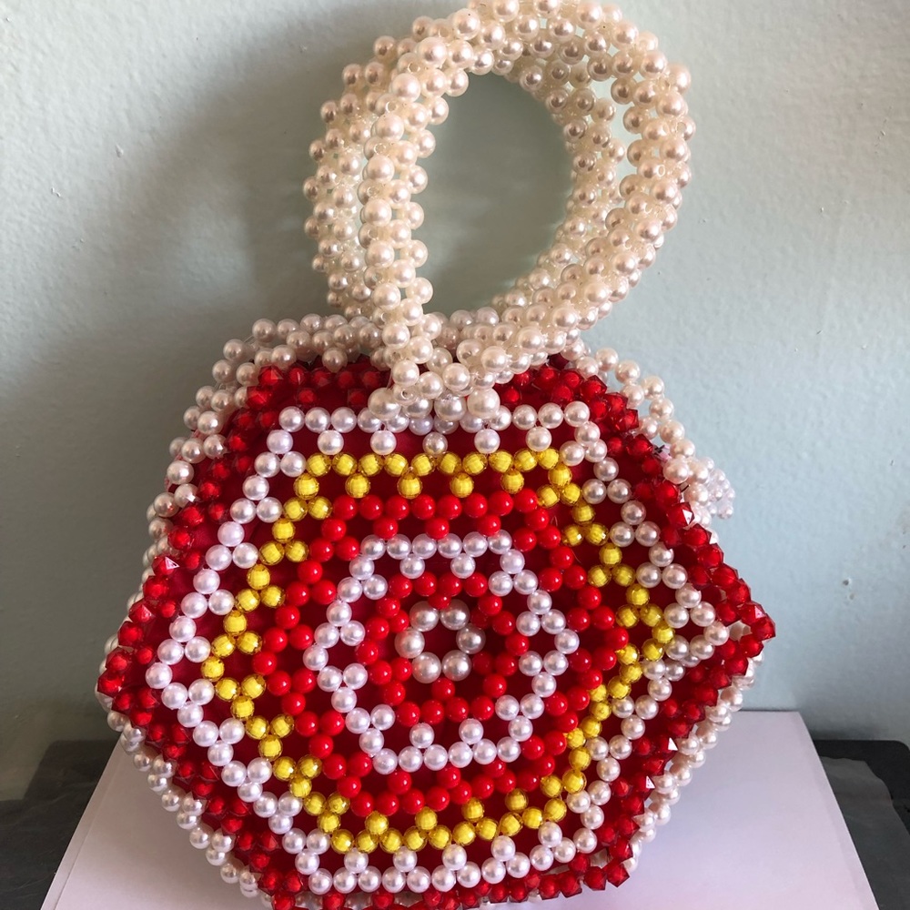 Hand beaded handbag